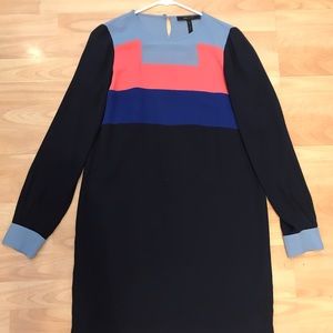 BCBGMAXAZRIA Cally Colorblock Navy Dress XS